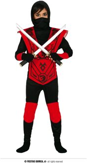 Ninja Kostuum Zane Kind Zwart/Rood Rood - Zalm, Zwart