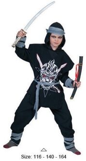 Ninja Zombie 6-delig Zwart