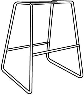 Nino barkruk onderstel zwart - 65 cm