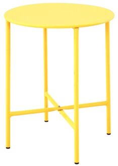 Nino Bijzettafel - Staal - Geel - Diameter 40cm