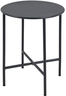 Nino Bijzettafel - Staal - Zwart - Diameter 40cm