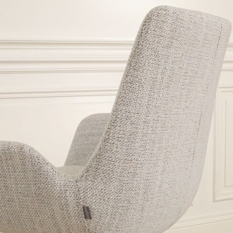 Nino-Eef barkruk beige gemêleerd - beige onderstel - 65 cm