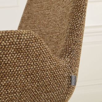 Nino-Eef barkruk bruin blend - zwart onderstel - 75 cm