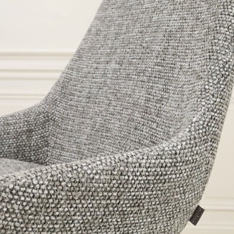 Nino-Isa barkruk grijs blend - zwart onderstel - 75 cm