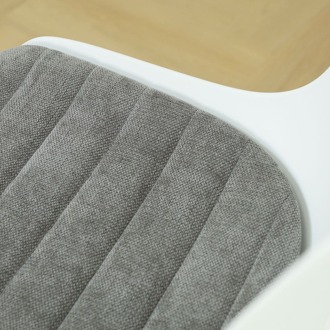 Nino-Liv barkruk wit met zeegrijs zitkussen - zwart onderstel - 65 cm