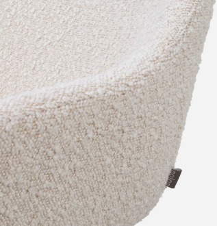 Nino-Mae barkruk bouclé beige - beige onderstel - 65 cm