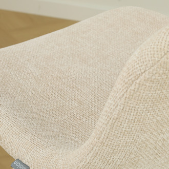 Nino-Mats barkruk cottonbeige - zwart onderstel - 75 cm