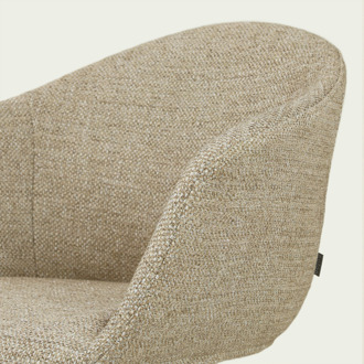 Nino-Otis barkruk taupe melange - zwart onderstel - 75 cm