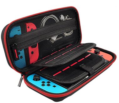 Nintend Schakelaar Draagtas Voor Nintendo Switch Nintendoswitch, 20 Games Cartridges Beschermende Harde Shell Reizen Draagtas Rood