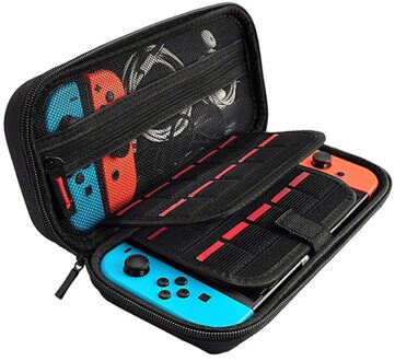 Nintend Schakelaar Draagtas Voor Nintendo Switch Nintendoswitch, 20 Games Cartridges Beschermende Harde Shell Reizen Draagtas zwart