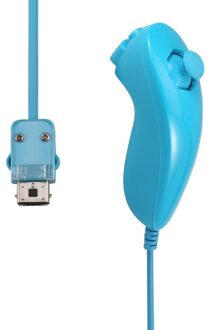 Nintend Wii Game Controller Joystick Linkerhand Gebogen Game Handle Controller Nunchuk Voor Nintend Wii Gamepad Nunchuck Game bend blauw