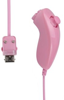 Nintend Wii Game Controller Joystick Linkerhand Gebogen Game Handle Controller Nunchuk Voor Nintend Wii Gamepad Nunchuck Game bend roze