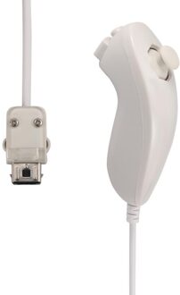 Nintend Wii Game Controller Joystick Linkerhand Gebogen Game Handle Controller Nunchuk Voor Nintend Wii Gamepad Nunchuck Game bend wit