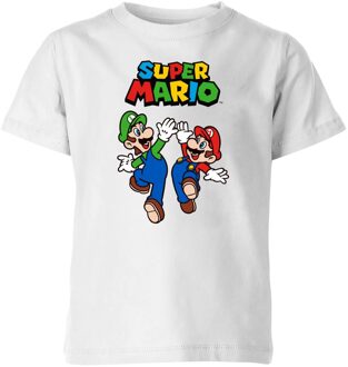 Nintendo Super Mario And Luigi Kids' T-Shirt - White - 134/140 (9-10 jaar) Wit