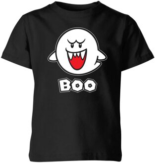 Nintendo Super Mario Boo Kids' T-Shirt - Black - 146/152 (11-12 jaar) Zwart - XL