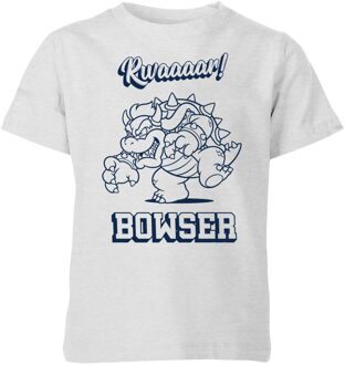 Nintendo Super Mario Bowser Rwaaar Kids' T-Shirt - Grey - 122/128 (7-8 jaar) Grijs
