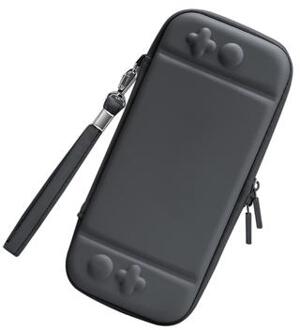 Nintendo Switch Solid Color PU lederen draagtas beschermhoes schokbestendig draagbare opbergtas - Grijs