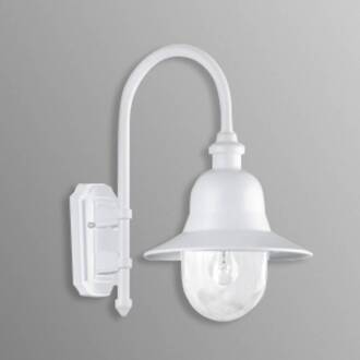 Nios buitenwandlamp in wit wit, transparant