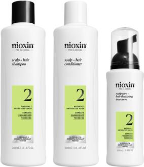 NIOXIN Haarverlies Nioxin Starter Set System 2 For Fine Noticeably Thinning Hair 300 ml + 300 ml + 100 ml