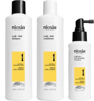 NIOXIN Haarverlies Nioxin System 1 Trial Kit for Thinning Hair 150 ml + 150 ml + 50 ml