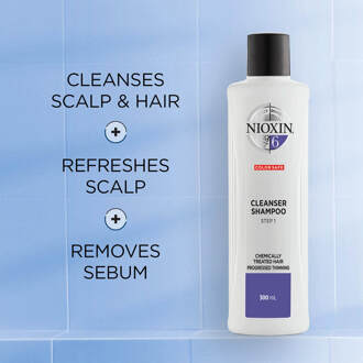 NIOXIN Professional System 6 Cleanser 300ml - Normale shampoo vrouwen - Voor Beschadigd haar/Droog haar/Gevoelige hoofdhuid
