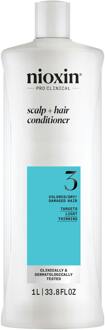 NIOXIN Scalp and Hair Thickening System 3 Conditioner for Coloured Dry and Damaged Hair with Light Thinning 1L