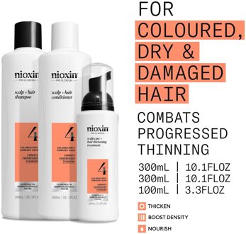 NIOXIN Scalp and Hair Thickening System 4 for Coloured Dry and Damaged Hair with Progressed Thinning Loyalty Kit