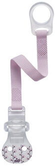 NIP ® Speenband met ring, bloemen Roze/lichtroze