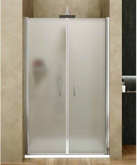 Nisdeur Lacus Giglio Evo Matt 2 Deuren 90x200 cm Kristalglas Chroom Lacus