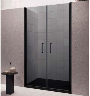 Nisdeur Lacus Giglio Evo Saloon 2 Klapdeuren 120x200 cm Rookglas Zwart Lacus