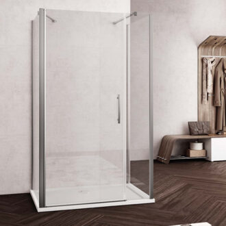 Nisdeur Lacus Montecristo 100x190 cm 6mm Nano Helder Glas Chroom