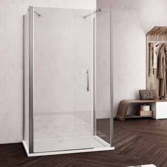 Nisdeur Lacus Montecristo 90x190 cm 6mm Nano Helder Glas Chroom
