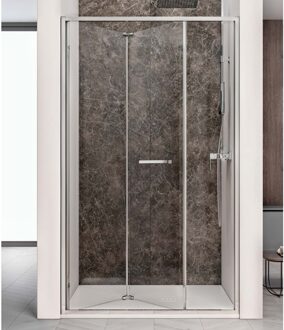 Nisdeur Lacus Ponza Evo Vouwdeur 100x200 Cm Helder Glas Chroom