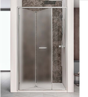 Nisdeur Lacus Ponza Evo Vouwdeur 75x200 cm Mat Glas Chroom Lacus