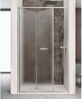 Nisdeur Lacus Ponza Evo Vouwdeur 80x200 Cm Mat Glas Chroom