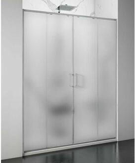 Nisdeur Lacus Stromboli Evo 2 Schuifdeuren 120x200 Cm Mat Glas Chroom