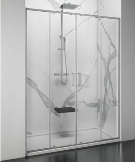 Nisdeur Lacus Stromboli Evo 2 Schuifdeuren 130x200 Cm Chroom