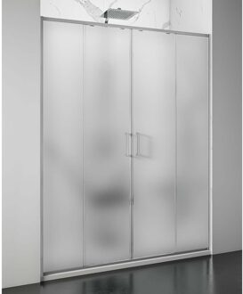 Nisdeur Lacus Stromboli Evo 2 Schuifdeuren 170x200 Cm Mat Glas Chroom