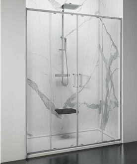 Nisdeur Lacus Stromboli Evo 2 Schuifdeuren 180x200 cm Chroom Lacus