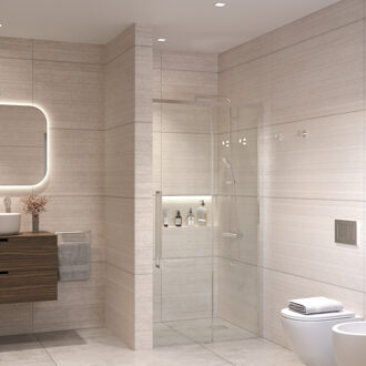 Nisdeur Sanivo Nova Soft Close 150x200 cm Chroom Helder Nano 8 mm