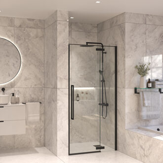 Nisdeur Set Sanivo Vigo 80x200 Mat Zwart