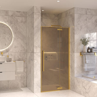 Nisdeur Set Sanivo Vigo Champagne Glas 140x200 Geborsteld Goud Messing Geborsteld Messing Goud