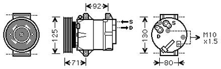 Nissan Airco Compressor 9/05+ 1.4 / 1.6 4300K441