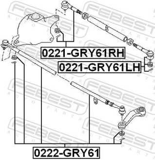 Nissan Axiaalkogel, spoorstang 0222GRY61