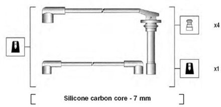 Nissan Bougiekabelset MSK851