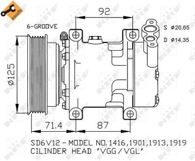 Nissan Compressor, airconditioning 32259