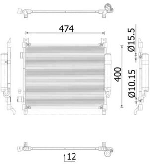 Nissan Condensor, airconditioning AC1027000S