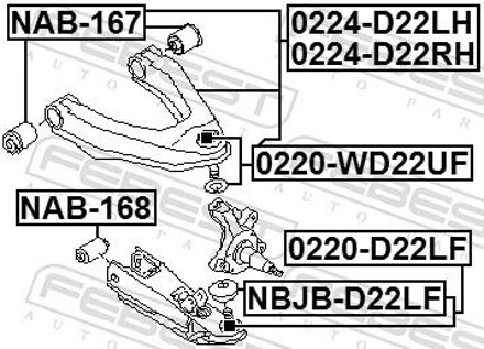 Nissan Draagarm, wielophanging 0224D22RH
