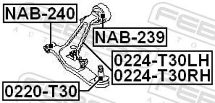 Nissan Draagarm, wielophanging 0224T30LH