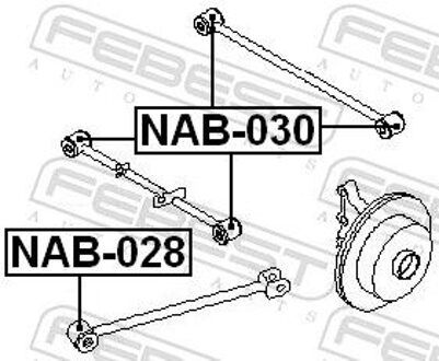 Nissan Draagarmrubber NAB030